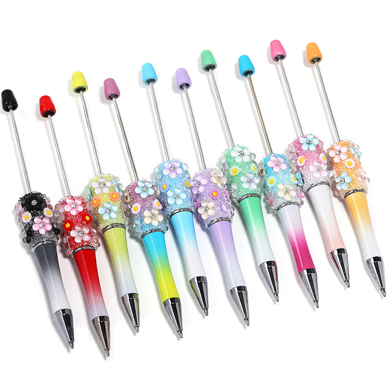 New Creative Flower Starry Sugar Pen Handmade DIY Ballpoint Pen Spot Wholesale Ballpoint Pen
